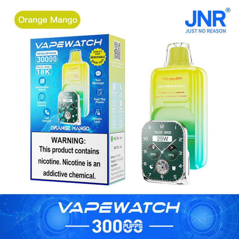 JNR Vape Watch Z4NJ2 Orange Mango vape smoke