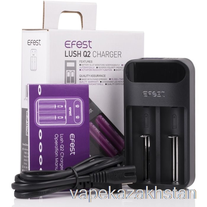 Vape Kazakhstan Efest LUSH Q2 2-Bay Intelligent LED Battery Charger